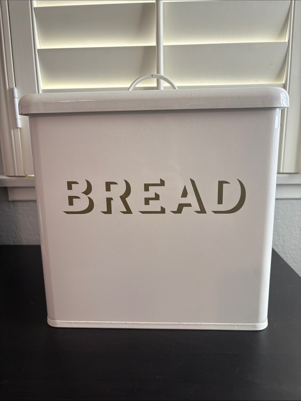 Vintage Enamel Metal Bread Box Britain